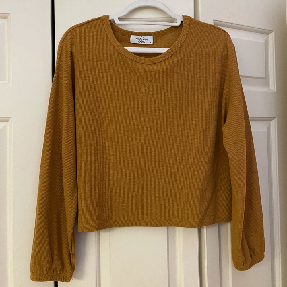 Carly Jean Los Angeles, Medium, ribbed cropped long sleeve